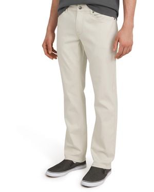 Quiksilver 5 Pocket Straight Fit Stretch Waist Casual Chino Pants - Natural