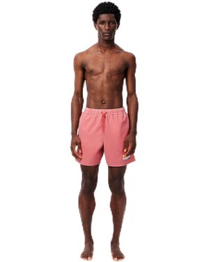 Lacoste Swim Short W Wording - Red