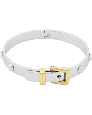 Michael Kors Two-tone Colby Buckle Bangle Bracelet - Metallic