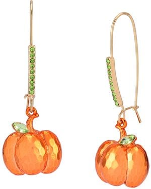 Betsey Johnson Pumpkin Dangle Earrings - Orange