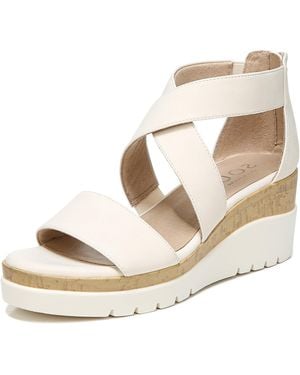Naturalizer Soul Goodtimes Wedge Sandal Porcelain 7 W - Metallic