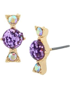 Betsey Johnson Candy Stud Earrings - Purple