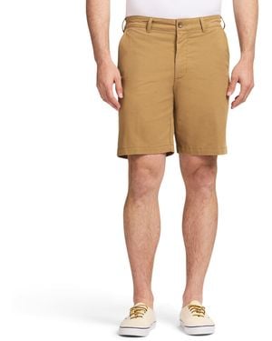 Izod Saltwater 9.5" Flat Front Chino Short - Natural