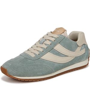 Vince S Oasis Runner Sneaker Bitter Sage Green/white Leather 7 M - Gray