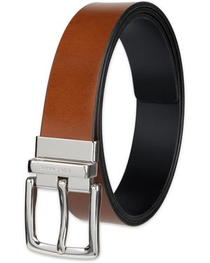 Cole Haan Reversible Embossed Logo Loop Casual Belt - Black
