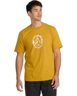 Volcom Truck Stone Short Sleeve T Classic Fit Crewneck Tee - Yellow