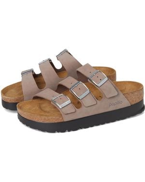 Birkenstock Papillio Florida Platform-nubuck Sandal - Brown