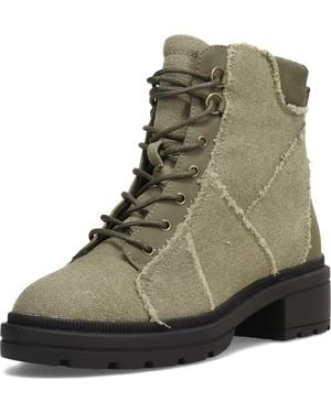 Rocket Dog Irys Orchard Cotton/ontario Suede Pu Ankle Boot - Green