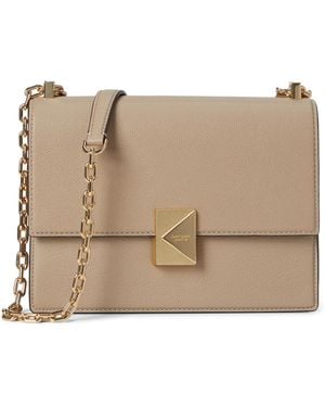 Kate Spade Deco Pebbled Leather Chain Shoulder - Natural