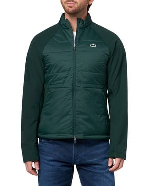 Lacoste Sport High Neck Quilted Golf Jacket - Green