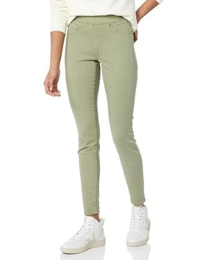 Amazon Essentials Jeggings Pull-On Elasticizzati A Vita Media - Verde