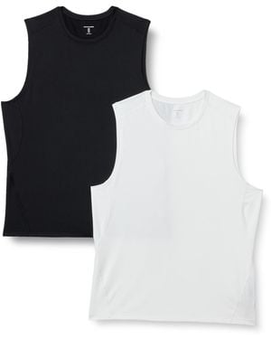 Amazon Essentials Débardeur Ajusté Tech Stretch pour Musculation - Noir