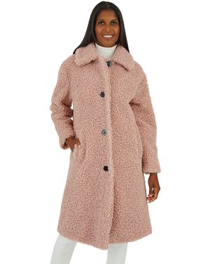 Kensie double breasted teddy coat outlet