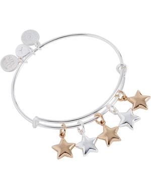 ALEX AND ANI Puffy Star Multi-charm Bangle - Metallic