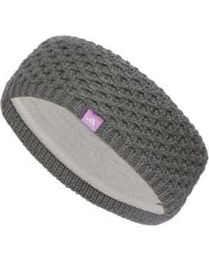 adidas Knit Headband Soft Fleece Winter Ear Warmer - Gray