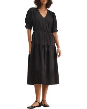 Velvet By Graham & Spencer Lianna Cotton Poplin Dress - Black
