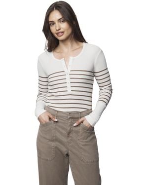 Splendid Thermal Forever Stripe Henley - Gray
