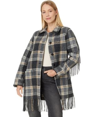 Pendleton Jolene Wool Fringe Jacket - Gray