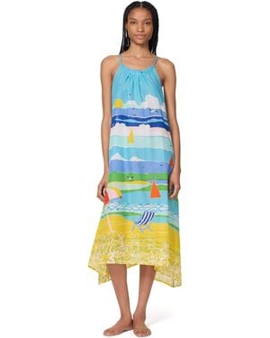 Kate Spade Standard Summer Day Maxi Cover Up Dress - Blue