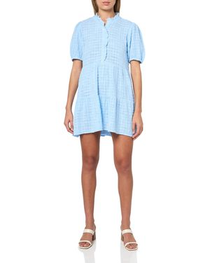 Velvet By Graham & Spencer Hilson Textured Gauze Dress - Blue