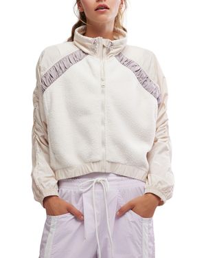 Free People Amelia Zip Up Fleece - Gray