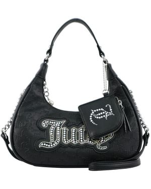 Juicy Couture String Of Pearls Hobo Crossbody - Black