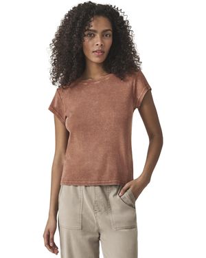 Splendid Faye Short-sleeve Crewneck Tee Shirt - Brown