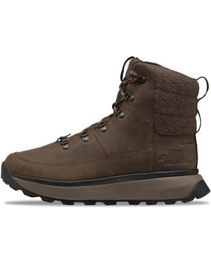 The North Face Bergen Leather Waterproof Hiking Boot | Insulated Snow Boot With 4.5mm Lugs - Brown