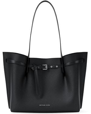 MICHAEL Michael Kors Mk Emilia Large Pebbled Leather Tote Bag - Purple