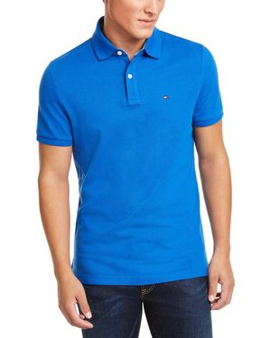 Tommy Hilfiger Short Sleeve Polo Shirt In Custom Fit - Blue