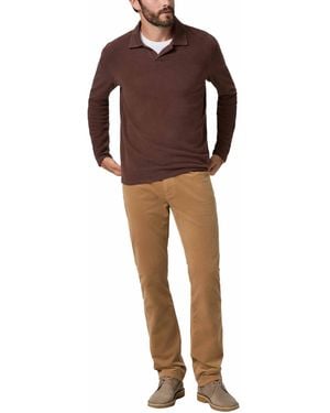 PAIGE Normandie Straight Fit Stretch Corduroy Pant - Red
