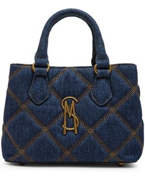 Steve Madden Mickie Mini Topstitch Satchel - Blue