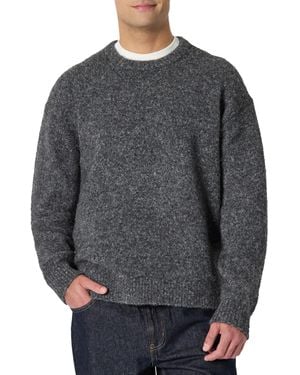 Amazon Essentials (demi's Pick) Relaxed-fit Faux Mohair Crewneck Pullover Sweater - Gray