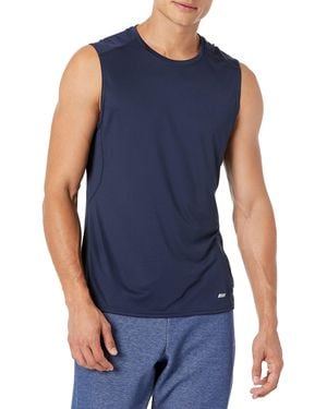 Amazon Essentials Tech Stretch Muscle-shirt - Blauw