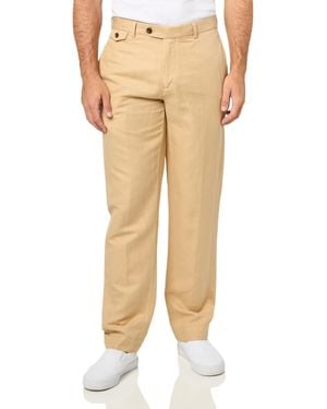 Brooks Brothers Cbt Ml Linen Cotton Pant Plain Regular - Natural