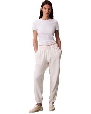 Calvin Klein Monogram Logo Sweatpants - Red