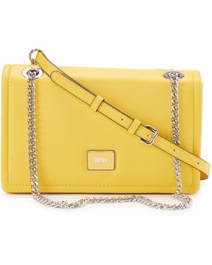DKNY Magnolia Shoulder Bag With Chain Strap - Yellow