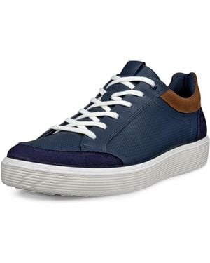 Ecco Soft 60 Perforated Luxery Sneaker - Blue