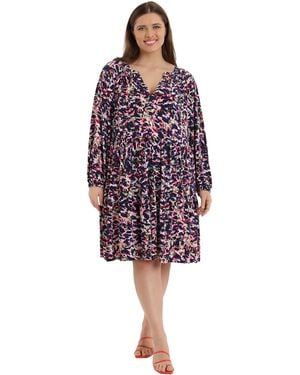 Donna Morgan V-neck Tiered Dress - Multicolor