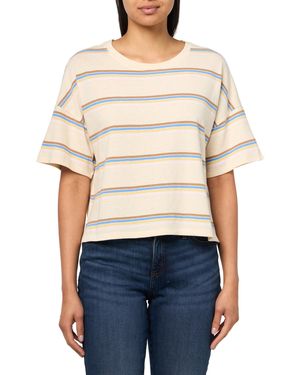 Lucky Brand Short Sleeve Stripe Tee - White