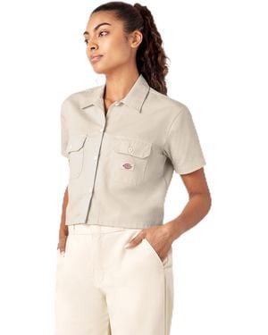Dickies Work Shirt Cropped Ss W - White
