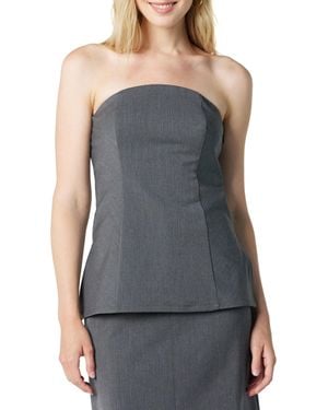 The Drop Stowe Woven Strapless Tunic Shirts - Grau