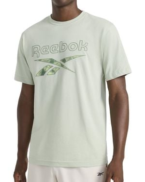 Reebok 's Aether Outline Smoke Logo Crewneck T-shirt - Green