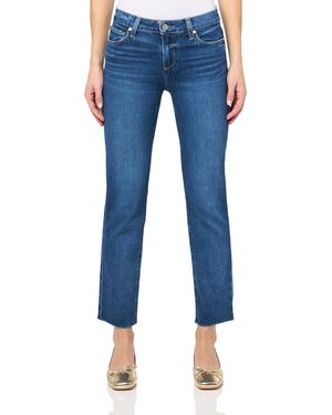 PAIGE Amber Raw Hem Jeans - Blue