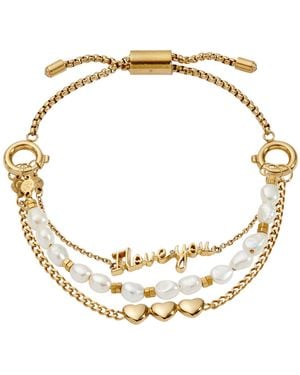 ALEX AND ANI "home Is Where The Heart Is" I Love You Stranded Bracelet - Metallic
