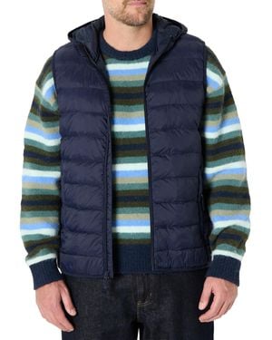 Amazon Essentials Lightweight Water-resistant Hooded Puffer Vest - Blue