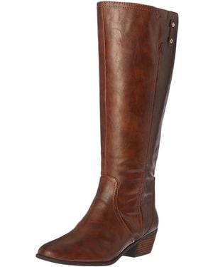 Dr. Scholls Shoes Womens Brilliance Wide Calf Riding Boot - Brown