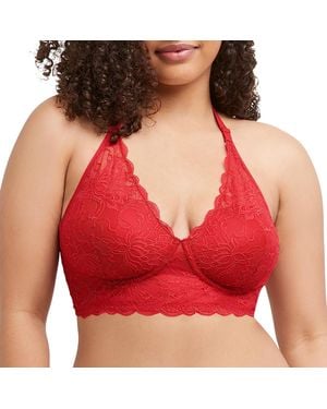 Maidenform Pure Comfort Wireless Lace Longline Bralette - Rot