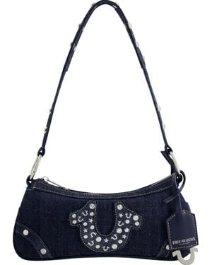 TRUE RELIGION Shoulder Bag Purse - Blau