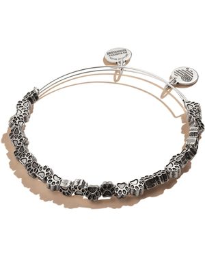 ALEX AND ANI Accents Paw Print Beaded Expandable Bangle For - Metallic